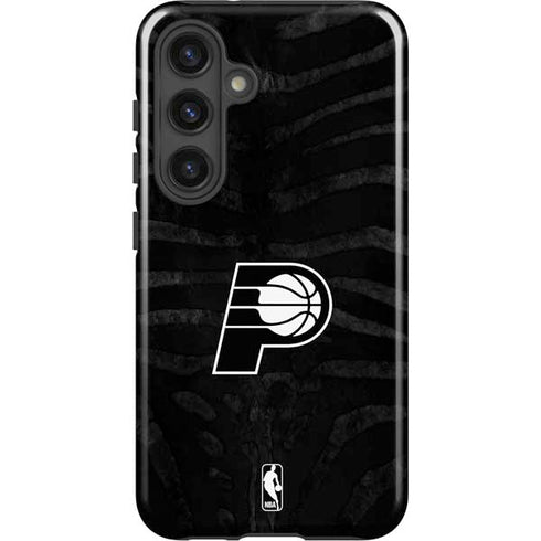 NBA Indiana Pacers Black Animal Print Galaxy S24 Plus Impact Case